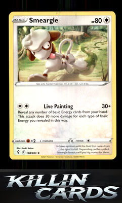 Smeargle 128/203 Pokemon Rare SWSH07: Evolving Skies Card NM