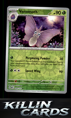 Reverse Holofoil Venomoth 049/165 Pokemon Uncommon SV: Scarlet & Violet 151 Card