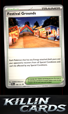 Festival Grounds 108/131 Pokemon Uncommon SV: Prismatic Evolutions Card NM