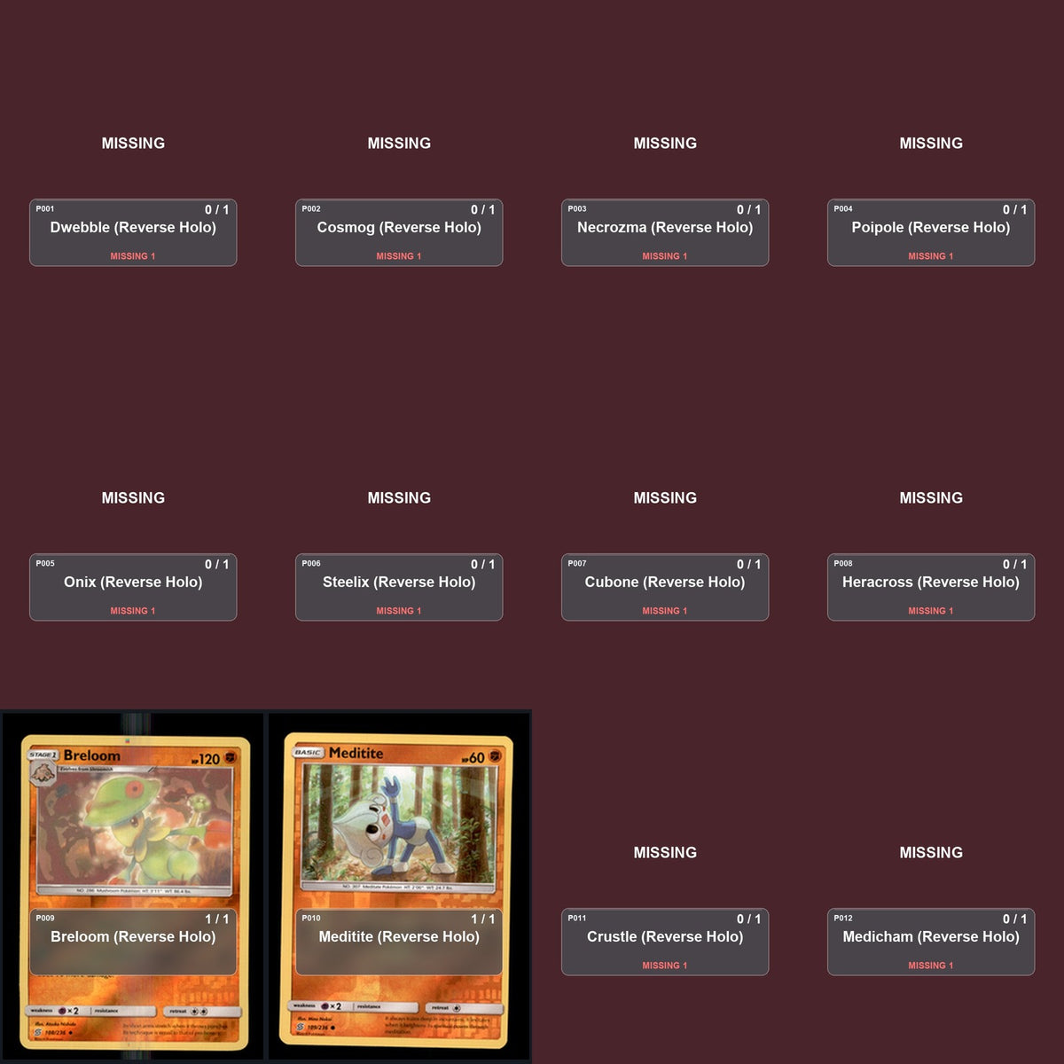 Pokemon TCG SM - Unified Minds Reverse Holo Master Set 38 Reverse Holo Card