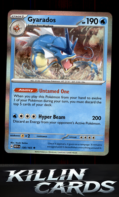 Gyarados 130/165 Pokemon Rare SV: Scarlet & Violet 151 Card NM