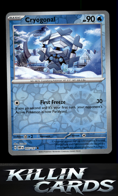 Reverse Holofoil Cryogonal 055/197 Pokemon Common SV03: Obsidian Flames Card NM