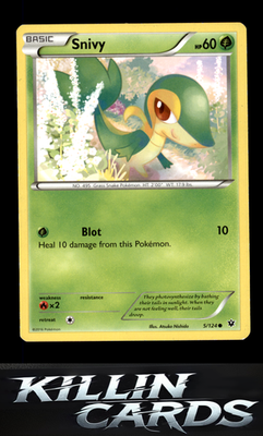 Snivy 5/124 Pokemon Common XY - Fates Collide Card NM