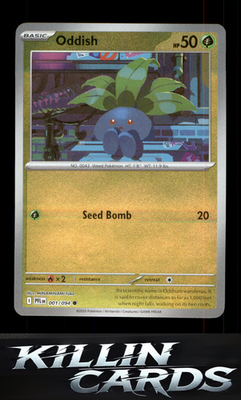 Reverse Holofoil Oddish 001/094 Pokemon Common ME02: Phantasmal Flames Card NM