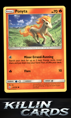 Ponyta 23/236 Pokemon Common SM - Cosmic Eclipse Card NM