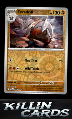 Reverse Holofoil Excadrill - 086/162 086/162 Pokemon Uncommon SV05: Temporal For