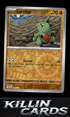 Reverse Holofoil Larvitar 080/159 Pokemon Common SV09: Journey Together Card NM