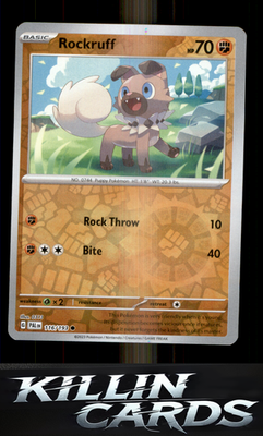 Reverse Holofoil Rockruff 116/193 Pokemon Common SV02: Paldea Evolved Card NM