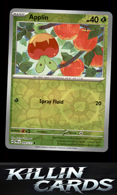 Reverse Holofoil Applin 009/131 Pokemon Common SV: Prismatic Evolutions Card NM