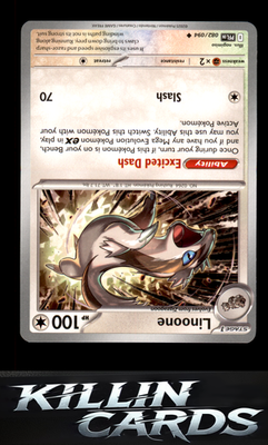 Reverse Holofoil Linoone 082/094 Pokemon Uncommon ME02: Phantasmal Flames Card N