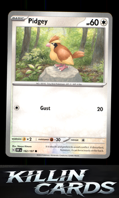 Pidgey 162/197 Pokemon Common SV03: Obsidian Flames Card NM