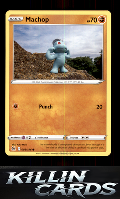 Machop 086/196 Pokemon Common SWSH11: Lost Origin Card NM