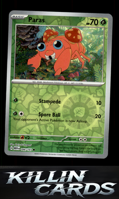 Reverse Holofoil Paras 046/165 Pokemon Common SV: Scarlet & Violet 151 Card NM