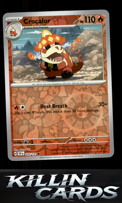Reverse Holofoil Crocalor 030/191 Pokemon Common SV08: Surging Sparks Card NM