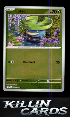 Reverse Holofoil Lotad 005/094 Pokemon Common ME02: Phantasmal Flames Card NM