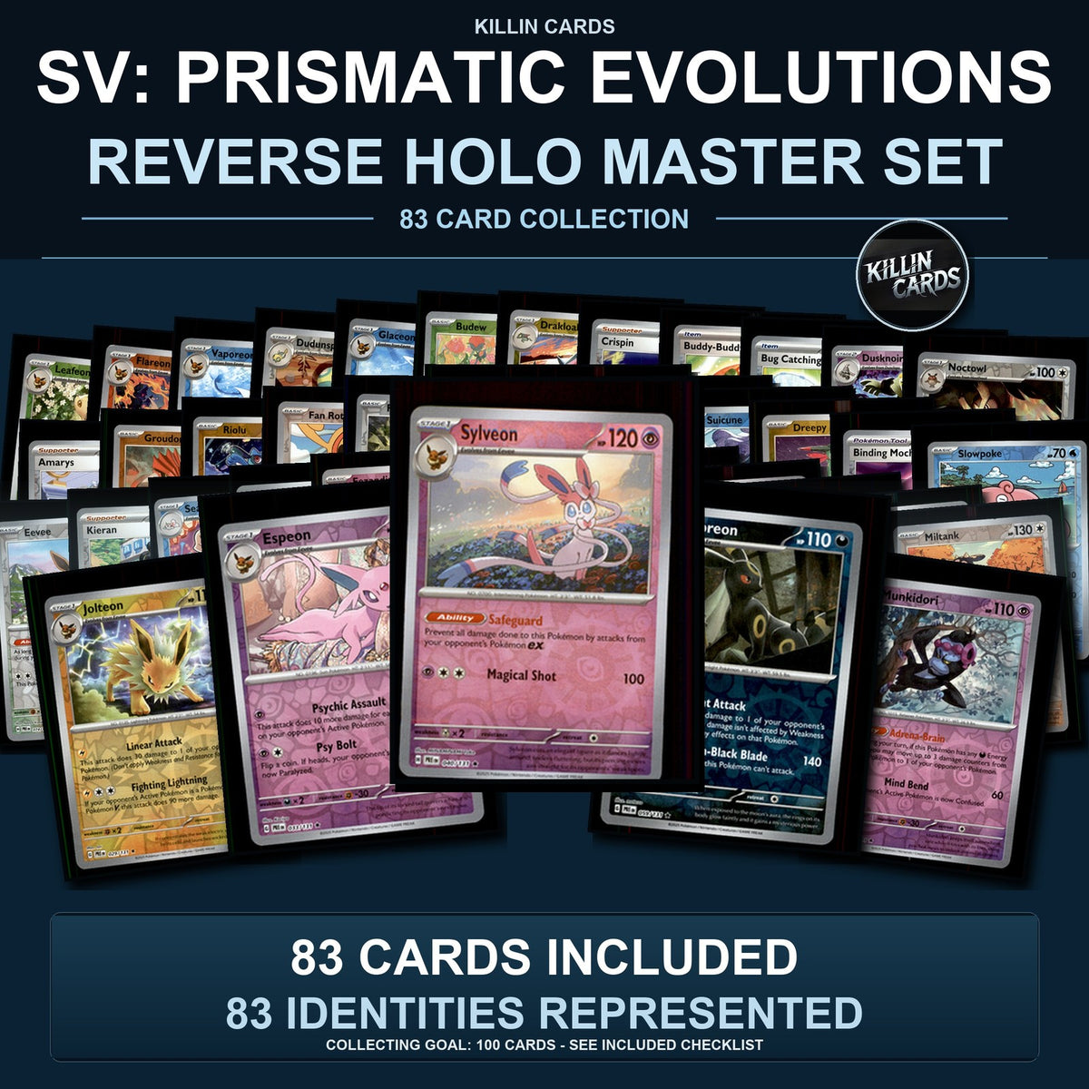 Pokemon TCG SV: Prismatic Evolutions Reverse Holo Master Set 83 Reverse Holo
