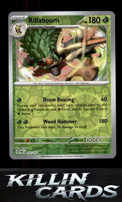 Reverse Holofoil Rillaboom 016/167 Pokemon Uncommon SV06: Twilight Masquerade Ca
