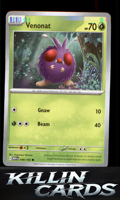 Venonat 048/165 Pokemon Common SV: Scarlet & Violet 151 Card NM