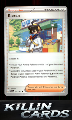Kieran - 154/167 154/167 Pokemon Uncommon SV06: Twilight Masquerade Card NM