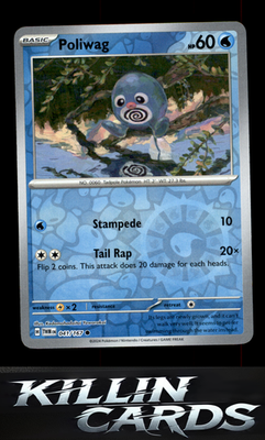 Reverse Holofoil Poliwag 041/167 Pokemon Common SV06: Twilight Masquerade Card N