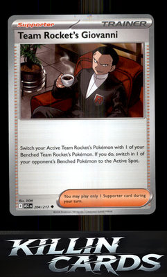Team Rocket's Giovanni 204/217 Pokemon Uncommon ME: Ascended Heroes Card NM