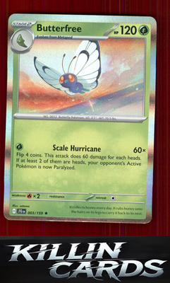 Butterfree 003/159 Pokemon Rare SV09: Journey Together Card NM