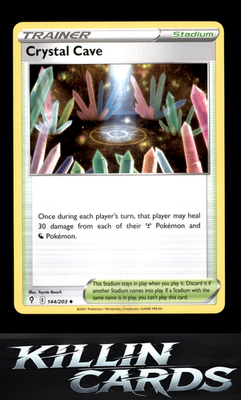 Crystal Cave 144/203 Pokemon Uncommon SWSH07: Evolving Skies Card NM