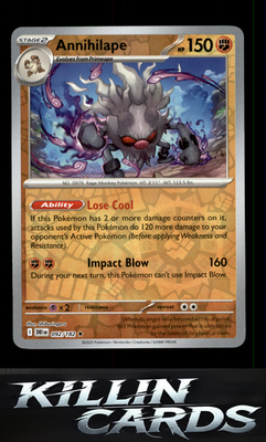 Reverse Holofoil Annihilape 092/182 Pokemon Rare SV10: Destined Rivals Card NM