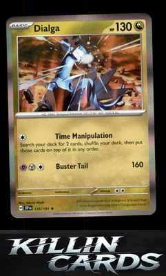 Dialga 135/191 Pokemon Rare SV08: Surging Sparks Card NM