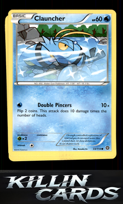 Clauncher 33/114 Pokemon Common XY - Steam Siege Card LP