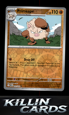 Primeape 091/182 Pokemon Common SV10: Destined Rivals Card NM
