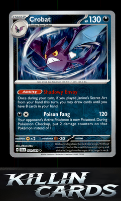 Reverse Holofoil Crobat 029/064 Pokemon Uncommon SV: Shrouded Fable Card NM