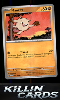 Mankey 056/165 Pokemon Common SV: Scarlet & Violet 151 Card NM
