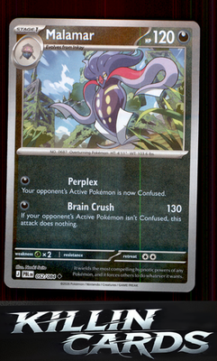 Reverse Holofoil Malamar 052/084 Pokemon Uncommon ME05: Pitch Black Card NM
