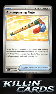 Accompanying Flute 142/167 Pokemon Uncommon SV06: Twilight Masquerade Card NM
