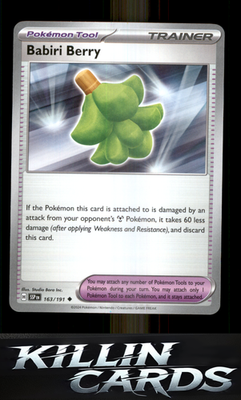 Babiri Berry 163/191 Pokemon Uncommon SV08: Surging Sparks Card NM