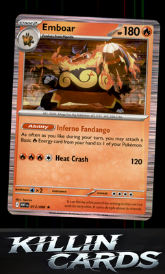 Emboar 013/086 Pokemon Rare SV: White Flare Card NM