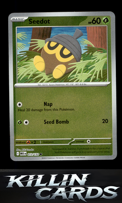 Reverse Holofoil Seedot 013/132 Pokemon Common ME01: Mega Evolution Card NM
