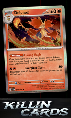 Delphox 013/086 Pokemon Rare ME04: Chaos Rising Card NM