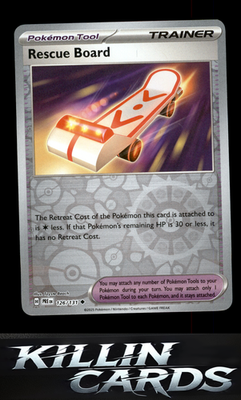 Reverse Holofoil Rescue Board 126/131 Pokemon Uncommon SV: Prismatic Evolutions