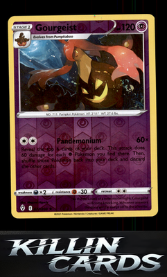 Reverse Holofoil Gourgeist 077/203 Pokemon Rare SWSH07: Evolving Skies Card NM