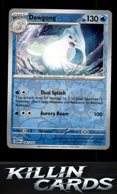 Reverse Holofoil Dewgong 087/165 Pokemon Uncommon SV: Scarlet & Violet 151 Card