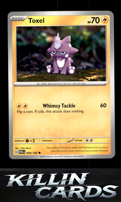 Toxel 069/182 Pokemon Common SV04: Paradox Rift Card NM