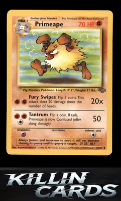 Primeape 43/64 Pokemon Uncommon Jungle Card MP