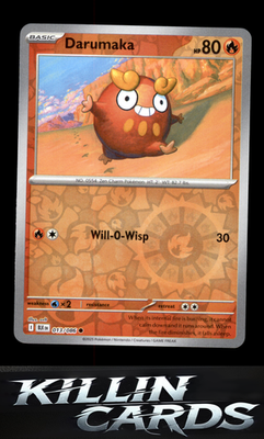 Reverse Holofoil Darumaka 013/086 Pokemon Common SV: Black Bolt Card NM