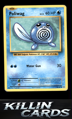 Poliwag 23/108 Pokemon Common XY - Evolutions Card LP