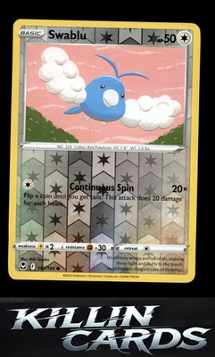 Reverse Holofoil Swablu 142/195 Pokemon Common SWSH12: Silver Tempest Card NM