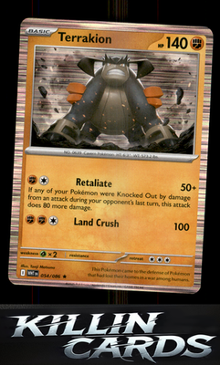 Terrakion 054/086 Pokemon Rare SV: White Flare Card NM