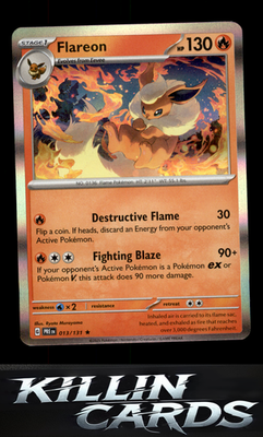 Flareon 013/131 Pokemon Rare SV: Prismatic Evolutions Card NM