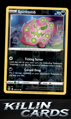 Reverse Holofoil Spiritomb 089/172 Pokemon Common SWSH09: Brilliant Stars Card N